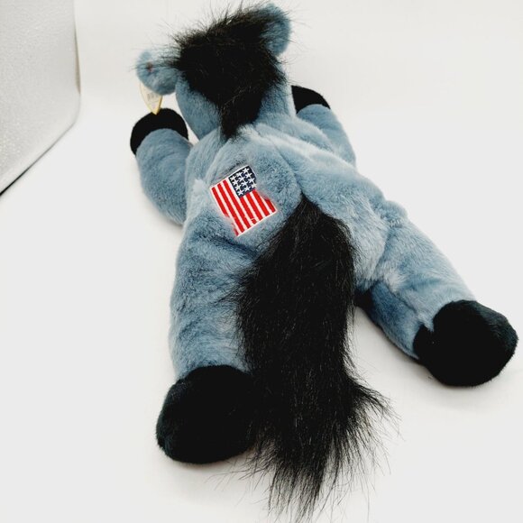 TY Lefty the Donkey Beanie Buddy 12" Plush Stuffed Animal 2000 - Picture 4 of 9